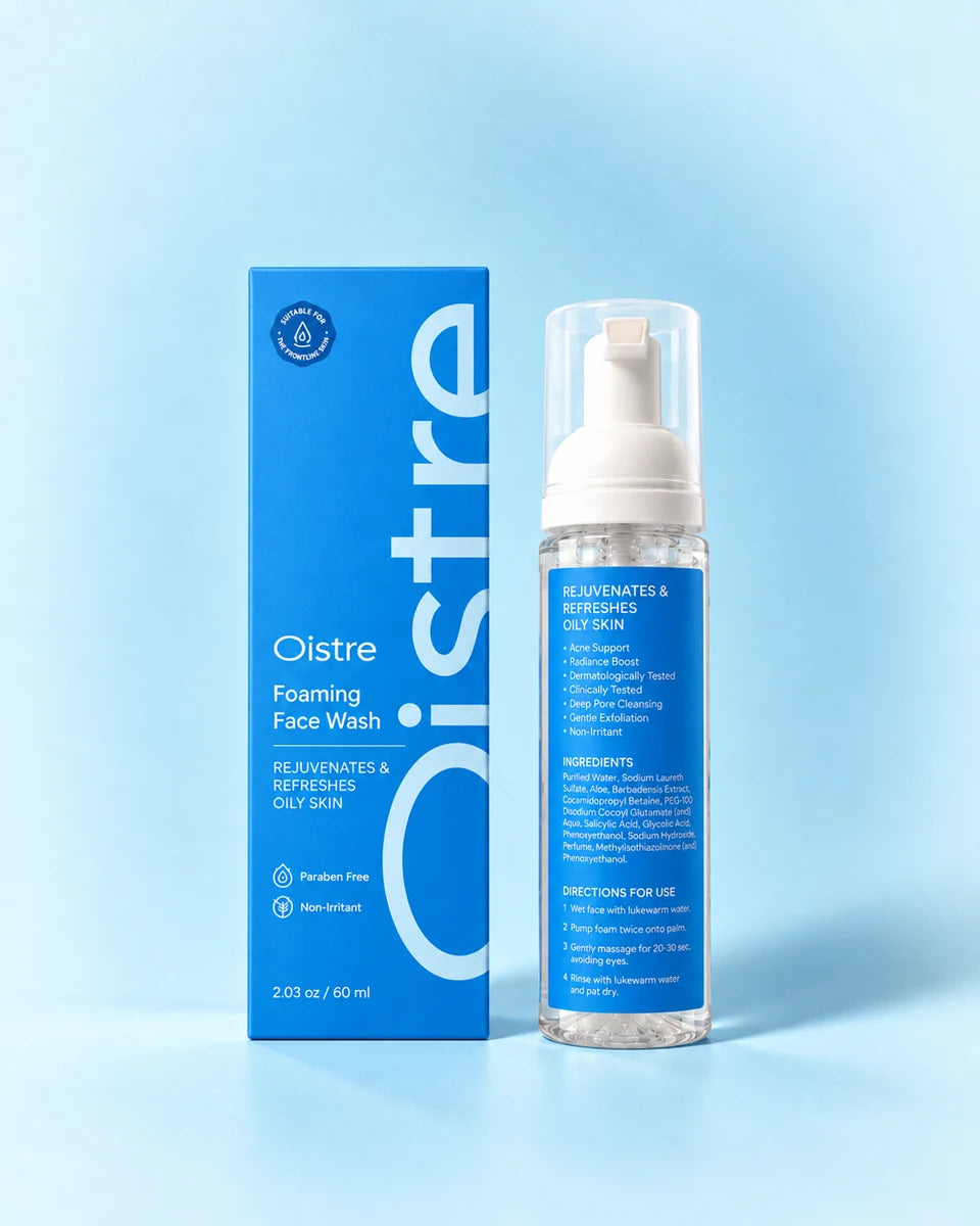 Oistre Foaming Face Wash — packaging detail