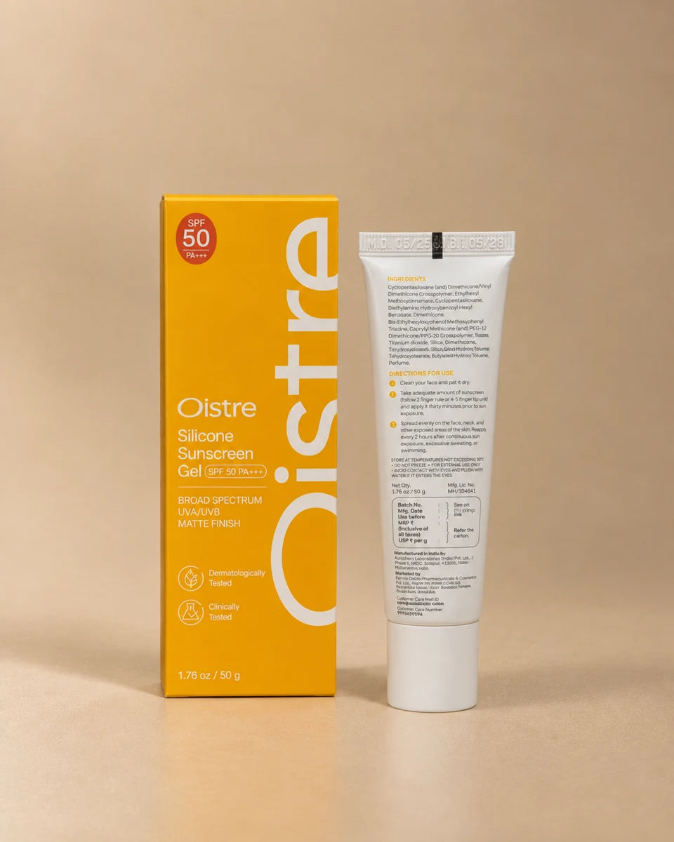 Oistre Silicone Sunscreen Gel — packaging detail